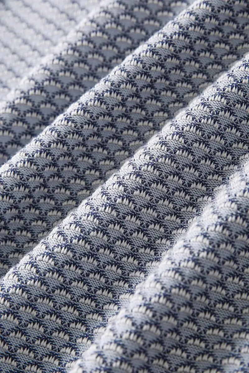 100 Cotton Grey Vintage Knit Polo T-shirt