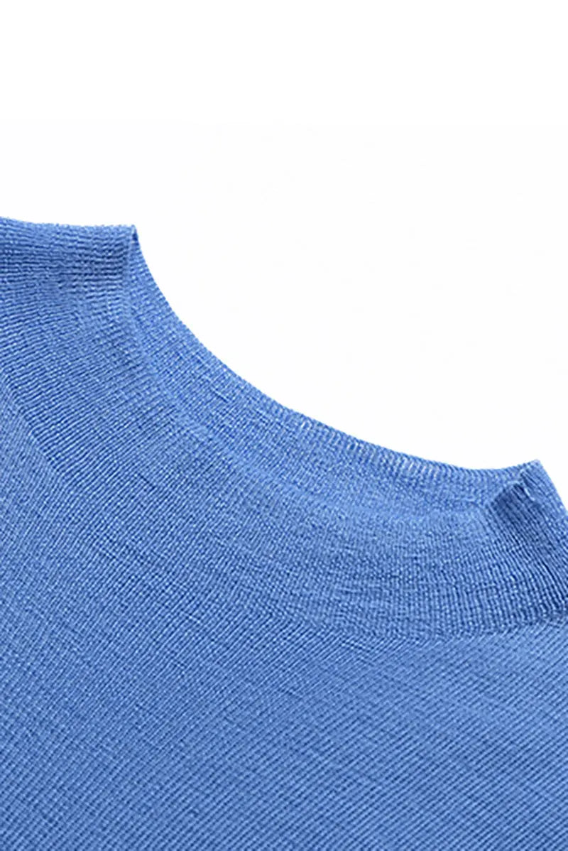 100 Merino Wool Seamless Knit Mock-Neck Tank