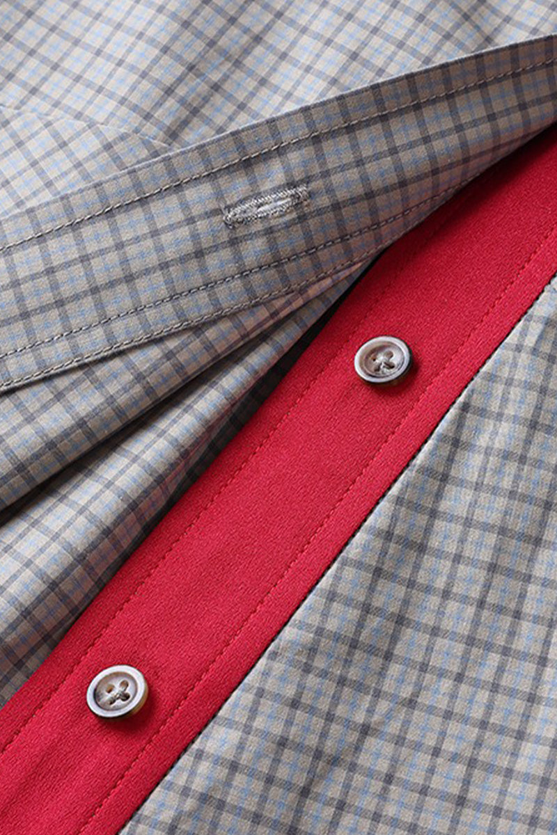 100% Cotton Red Trim Oversized Shirt