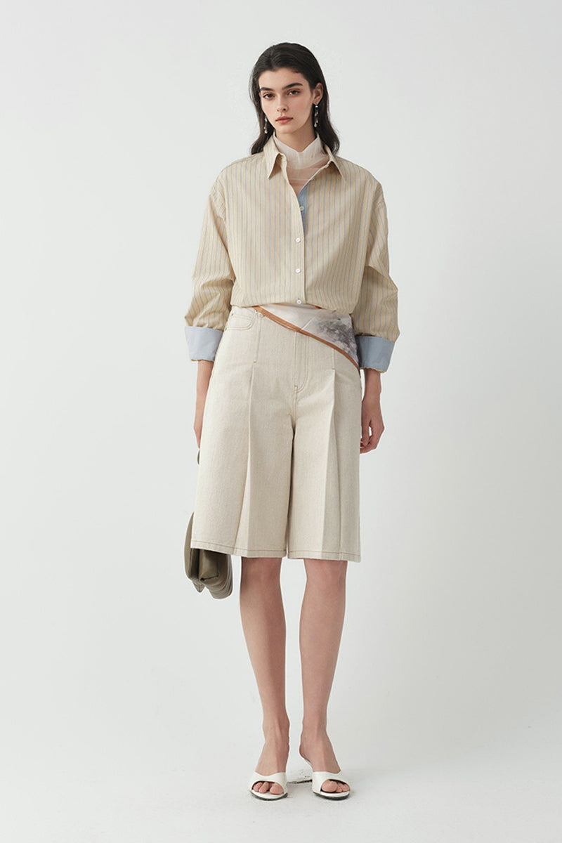 100% Cotton Striped Long Sleeve Shirt