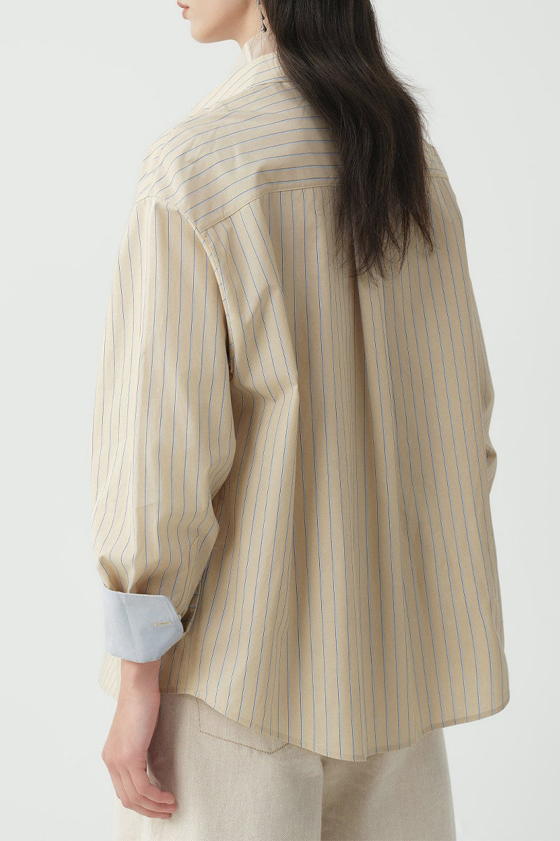 100% Cotton Striped Long Sleeve Shirt
