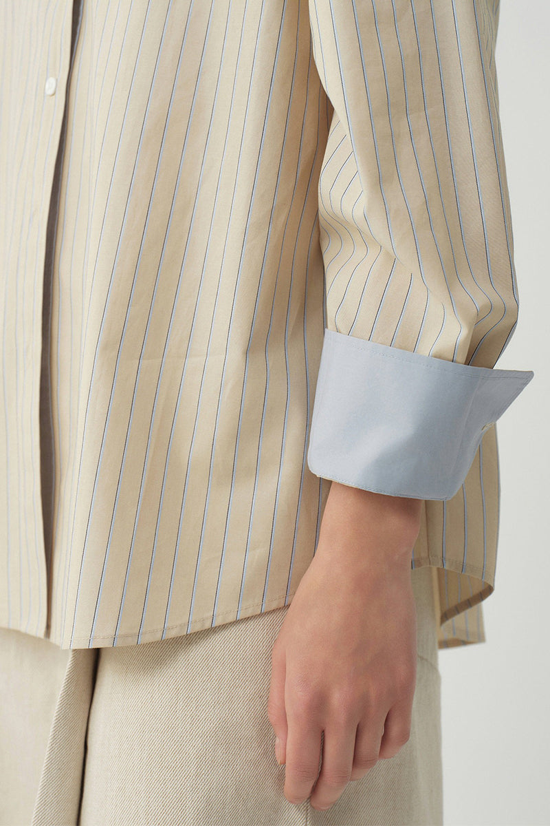 100% Cotton Striped Long Sleeve Shirt