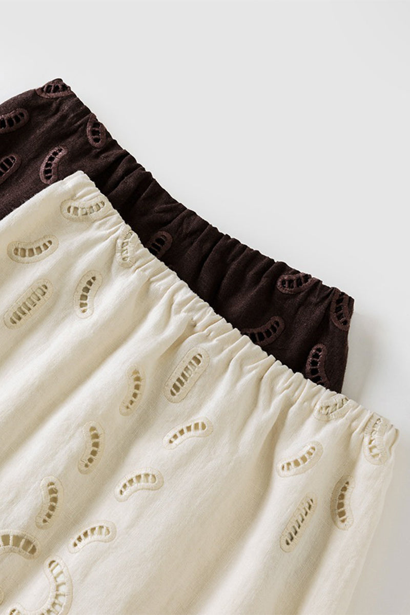 100% Linen Boho Eyelet Sleeveless Tank Top