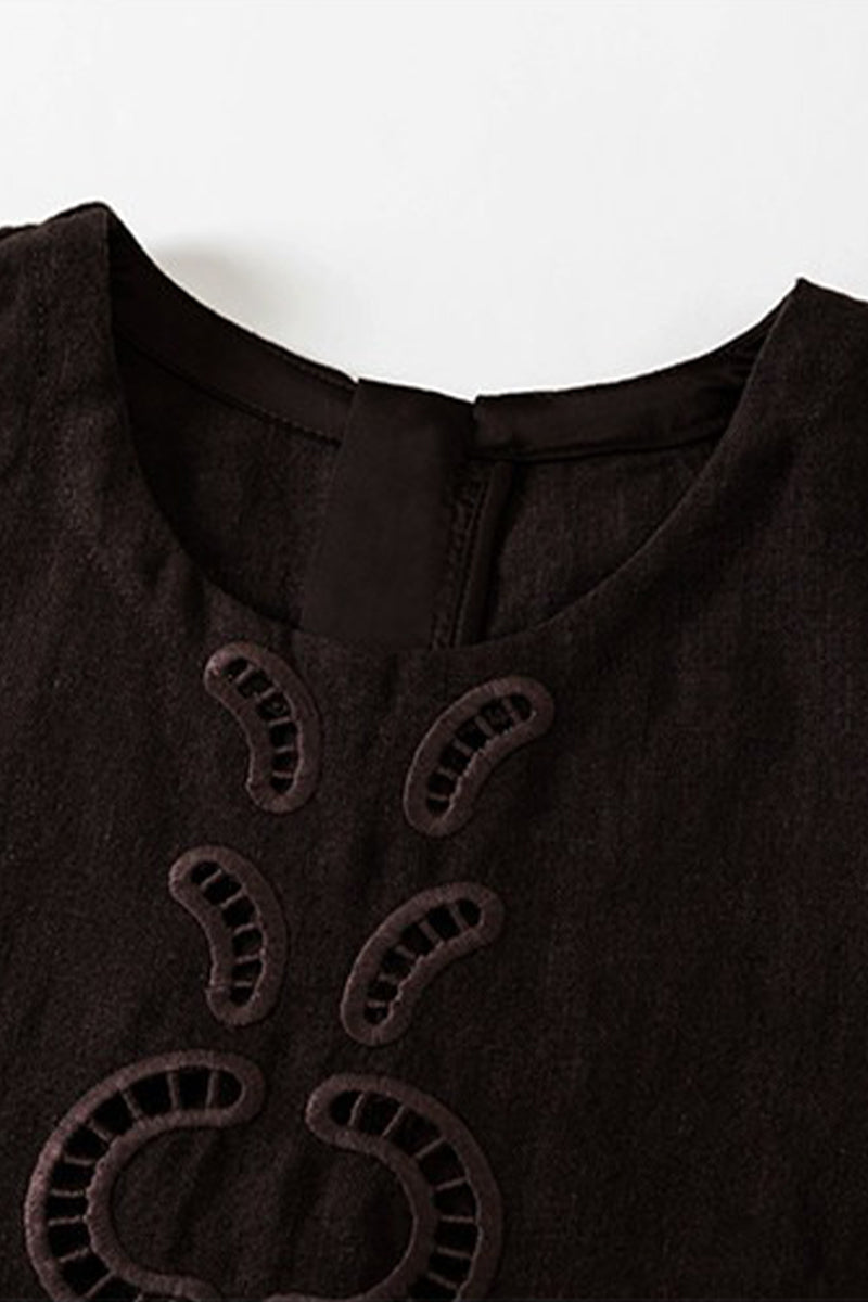 100% Linen Boho Eyelet Sleeveless Tank Top