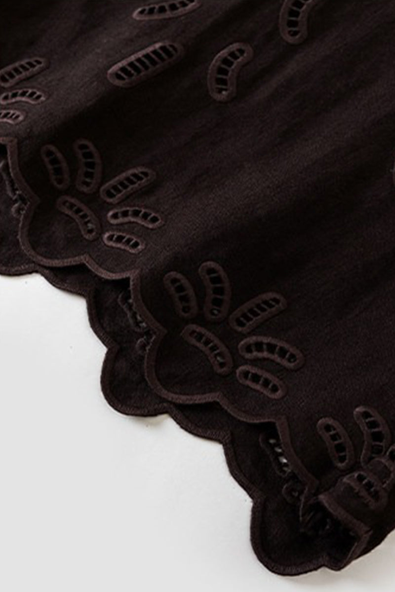 100% Linen Boho Eyelet Sleeveless Tank Top