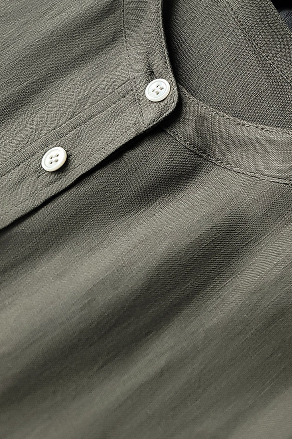 100% Linen Button Down Long Sleeve Shirt