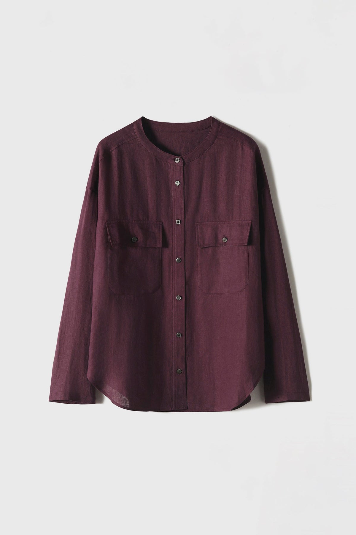 100% Linen Button Down Long Sleeve Shirt