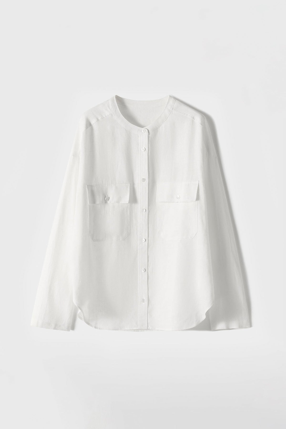 100% Linen Button Down Long Sleeve Shirt