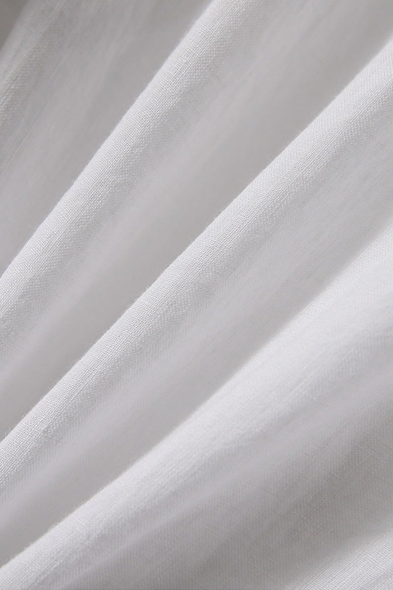 100% Linen Button Up Long Sleeve Shirt Jacket