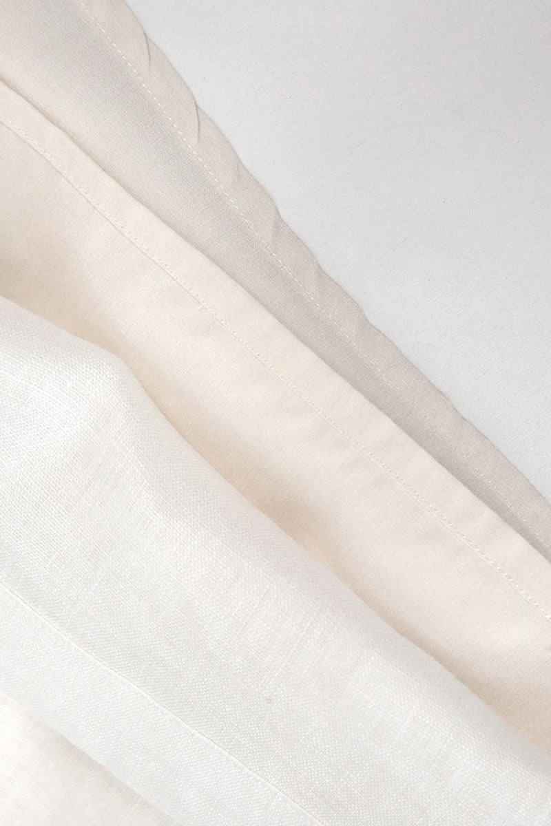 100% Linen High-Waisted Wide Leg Shorts
