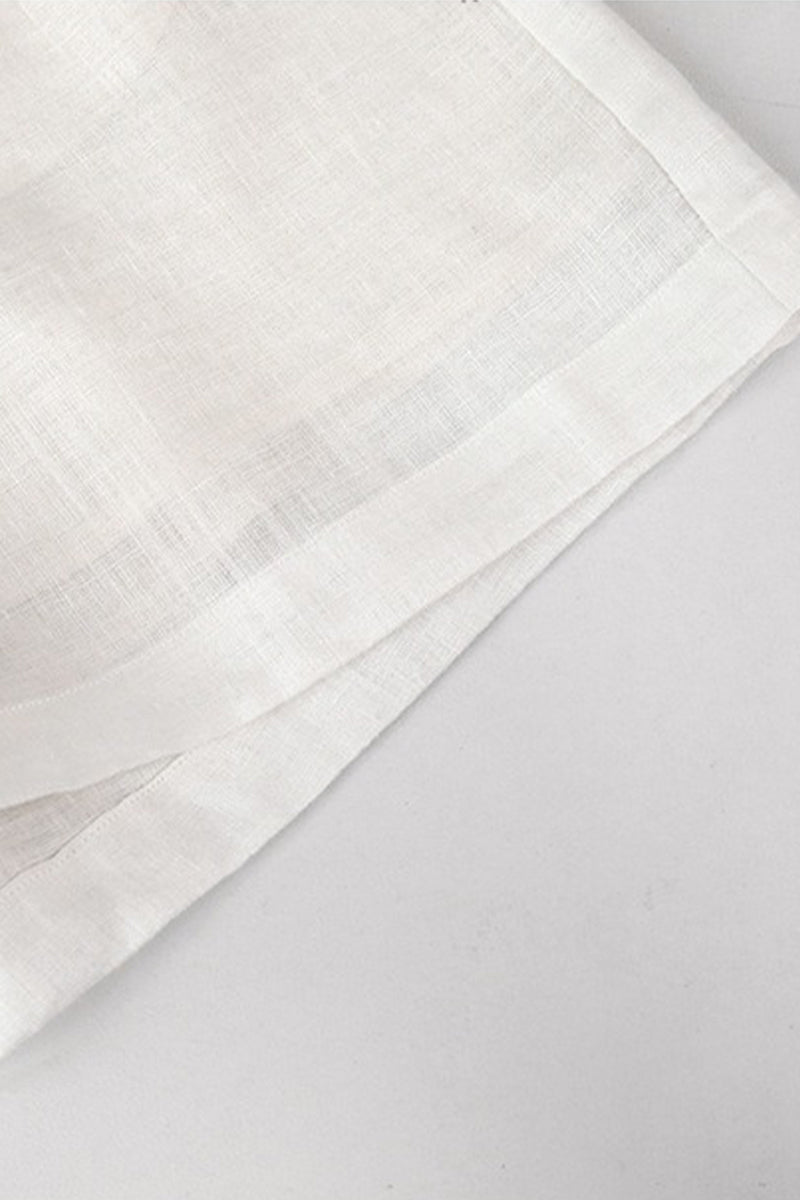100% Linen High-Waisted Wide Leg Shorts