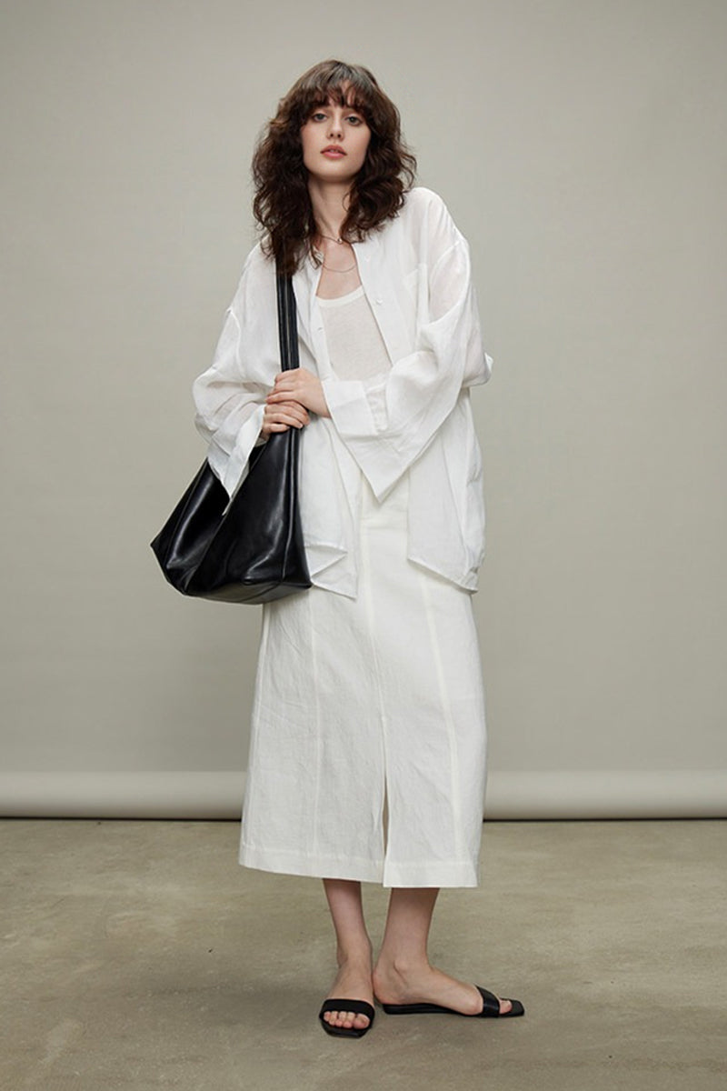 100% Linen Long Sleeve Button Up Shirt