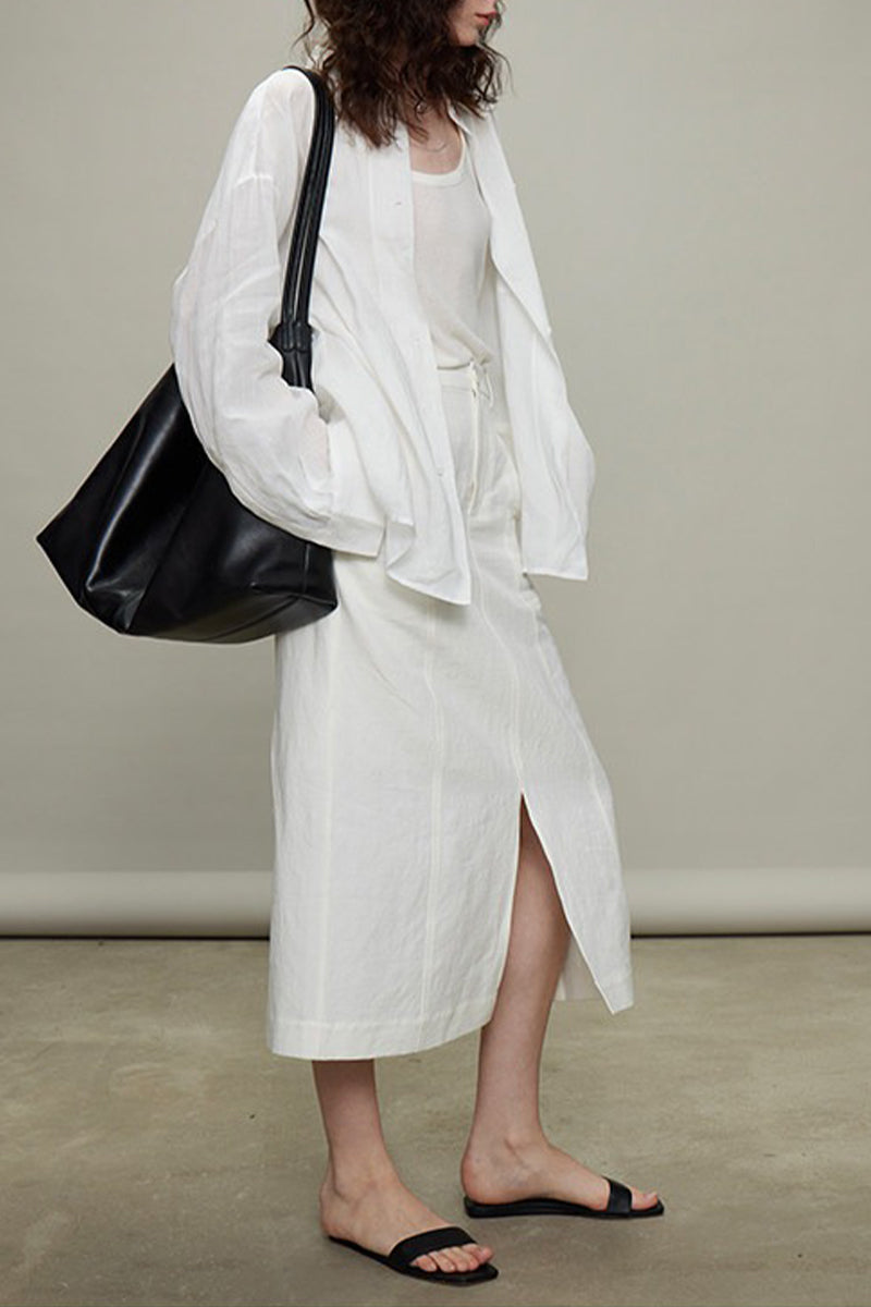 100% Linen Long Sleeve Button Up Shirt