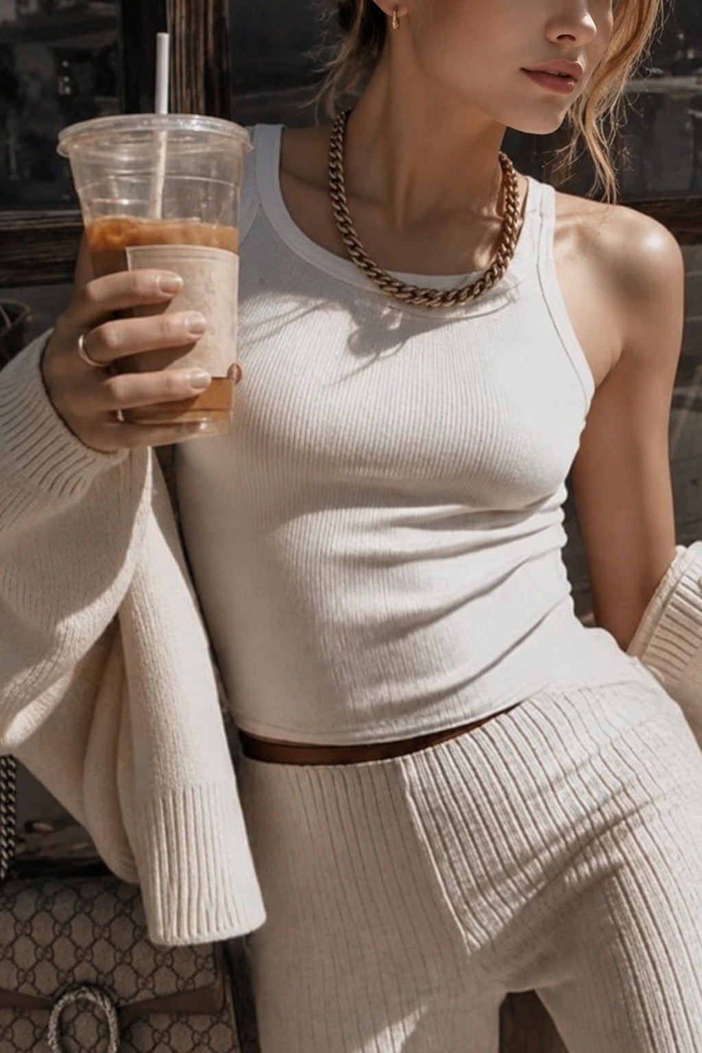 100 Merino Wool Seamless Knit Tank Top