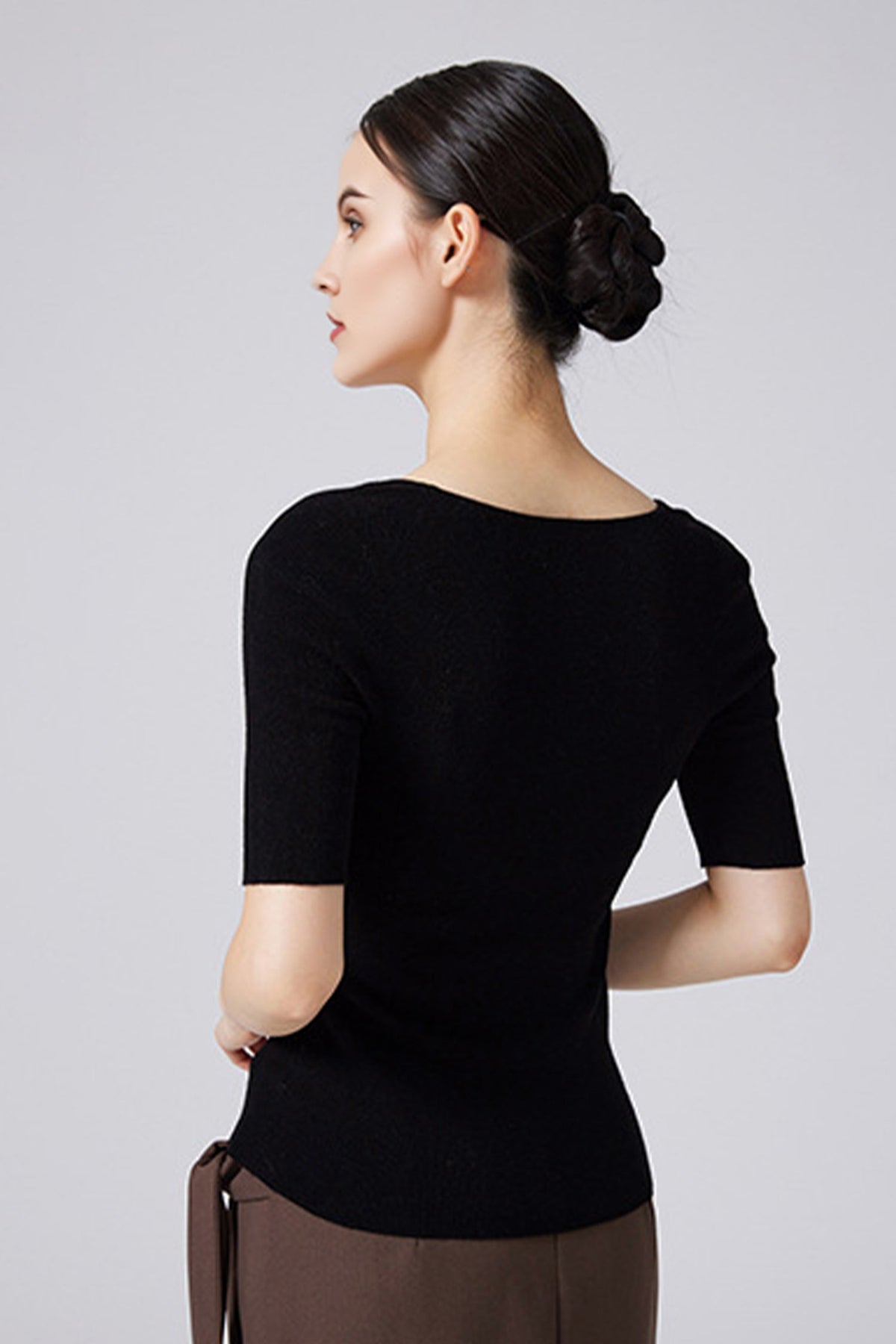 100 Merino Wool Slim-Fit Square-Neck Knit T Shirt