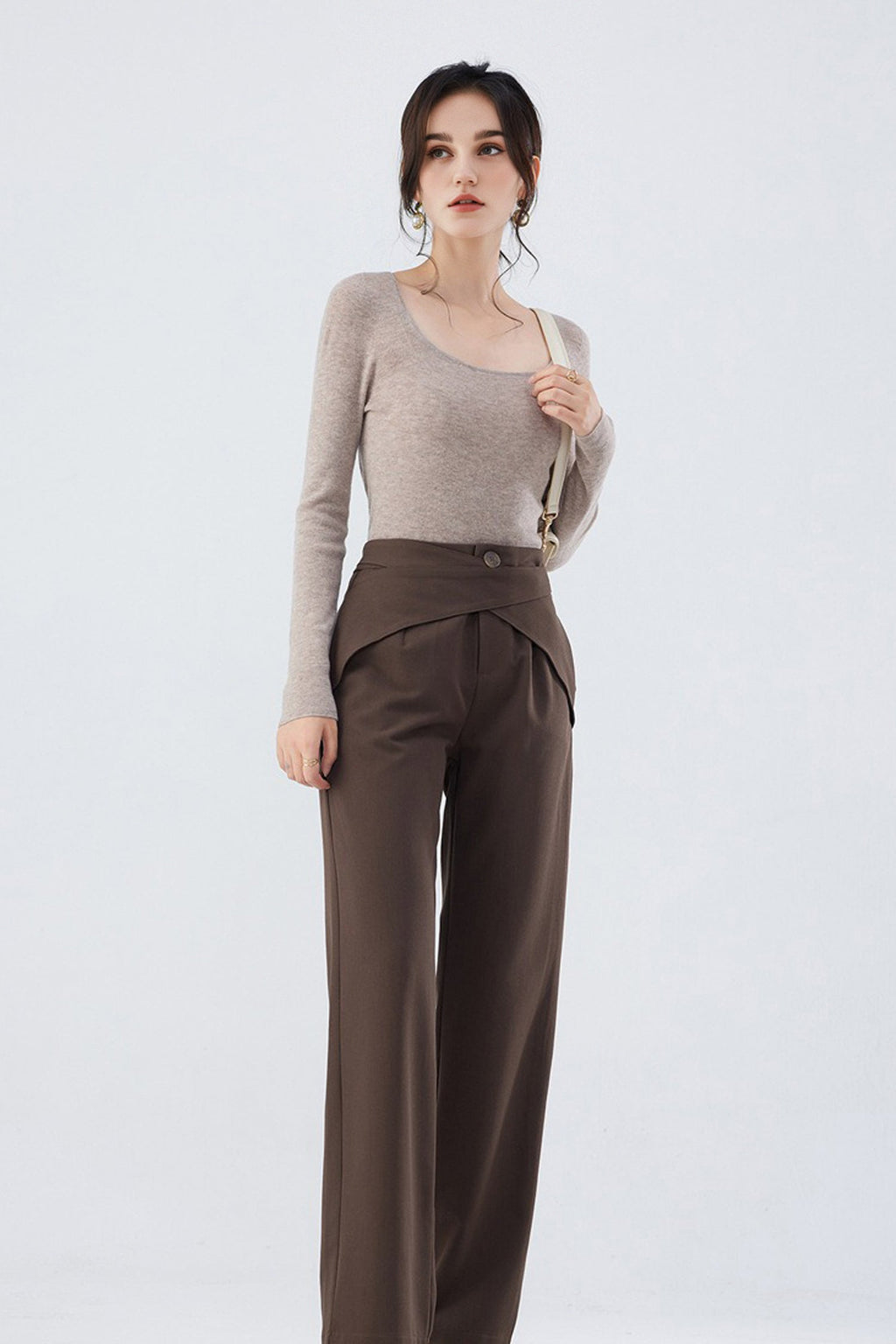 100 Merino Wool Slim-Fit Square-Neck Long-Sleeve Knit T Shirt