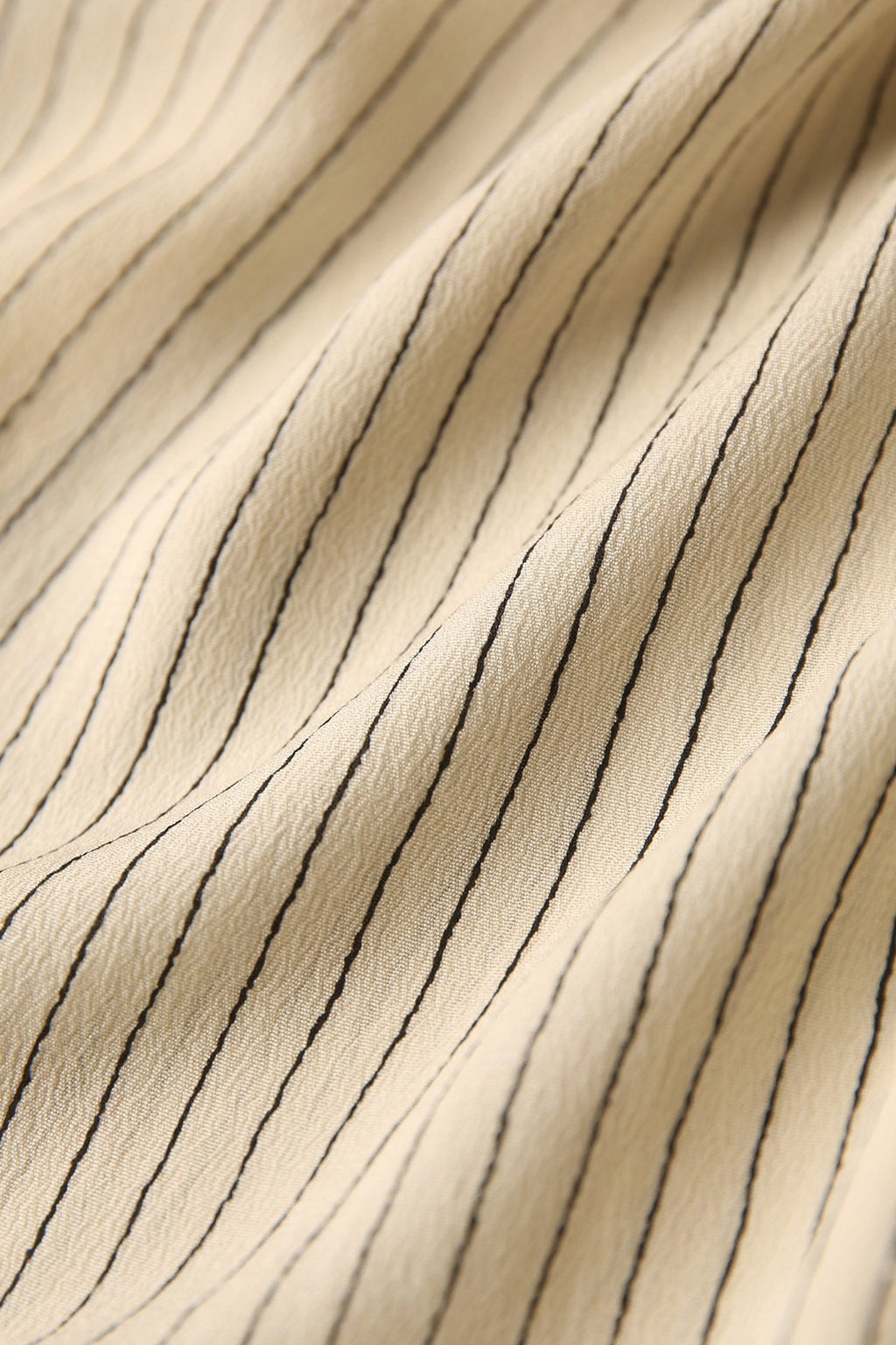 19 Momme Silk Crepe Striped Long-Sleeve Button-Down Shirt