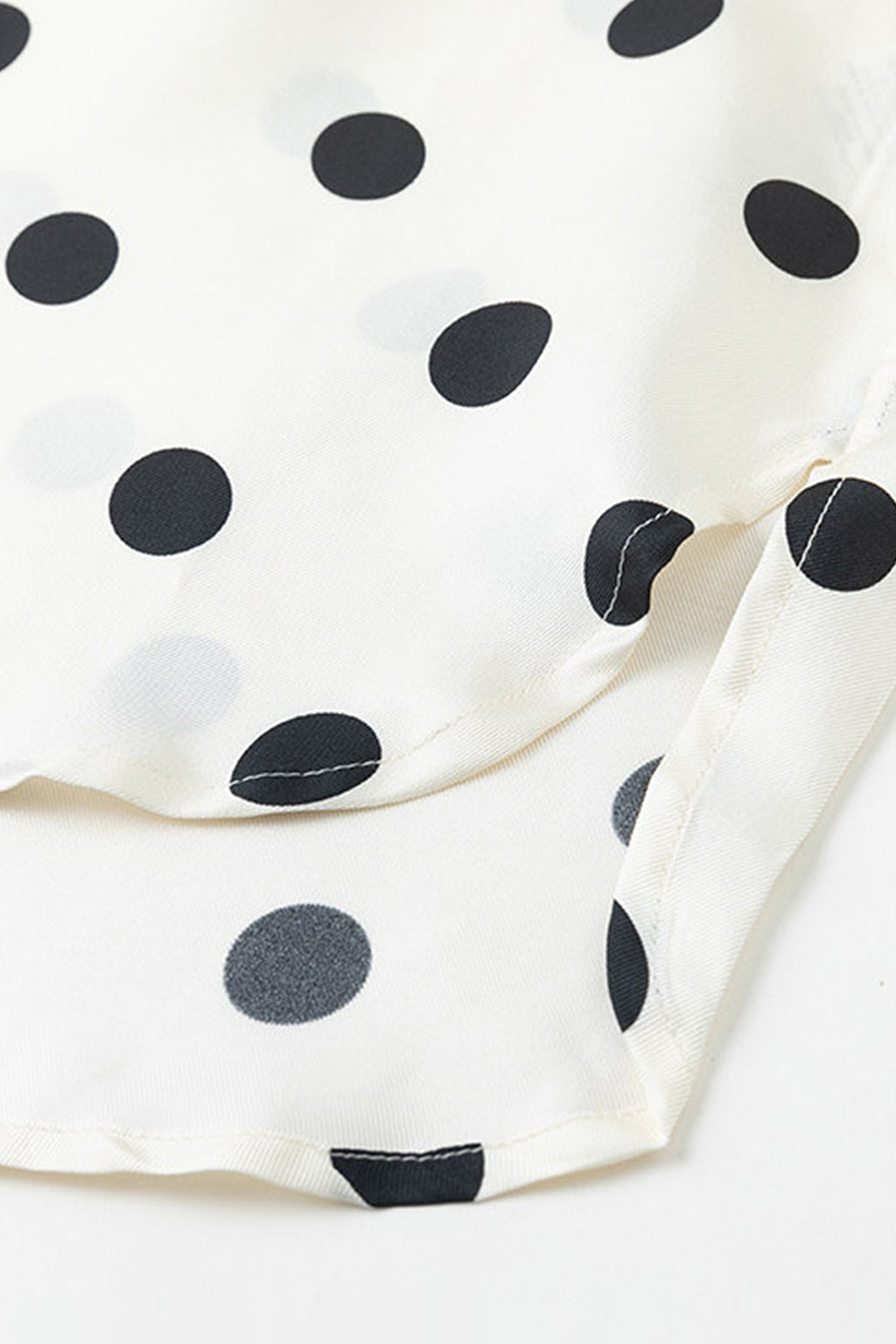 100% Silk Polka Dot Bias Cut Button-Down Shirt