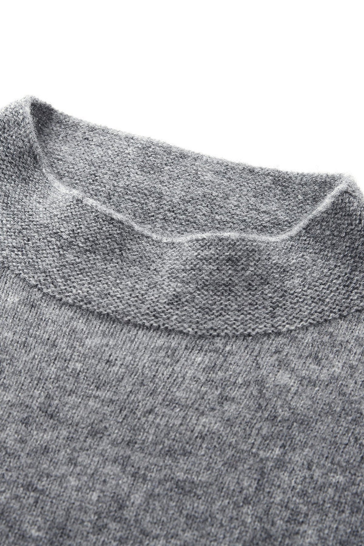 100 Wool Seamless Knit Sleeveless Midi Sweater Dress with Side Slit