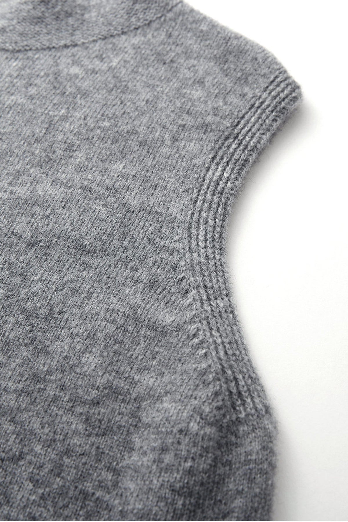 100 Wool Seamless Knit Sleeveless Midi Sweater Dress with Side Slit