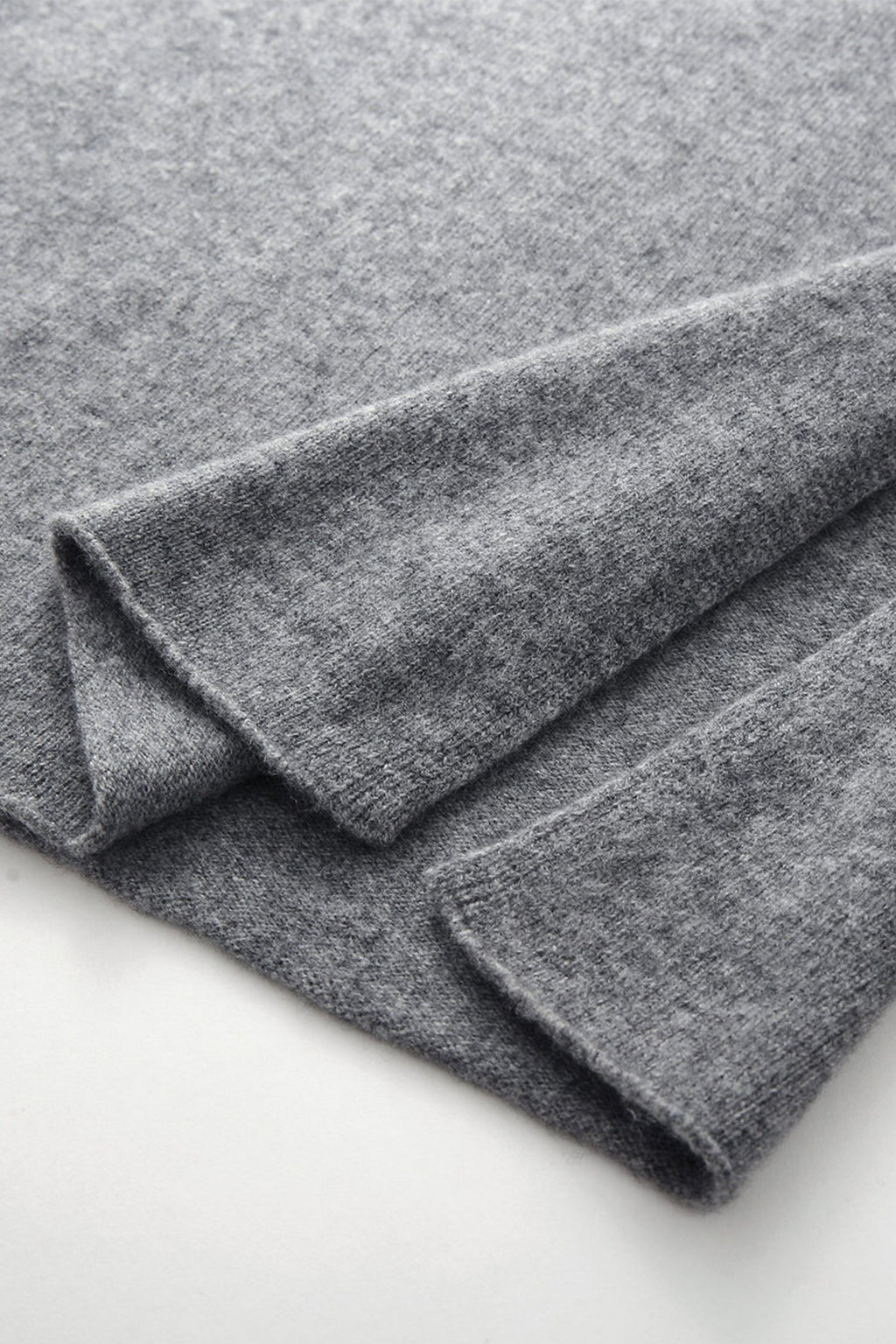 100 Wool Seamless Knit Sleeveless Midi Sweater Dress with Side Slit