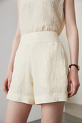 100% Mulberry Silk Embroidered Shorts