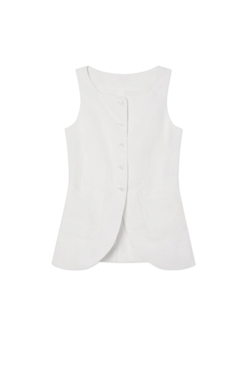 100% Linen Three Piece Vest Set with Shorts and Pants