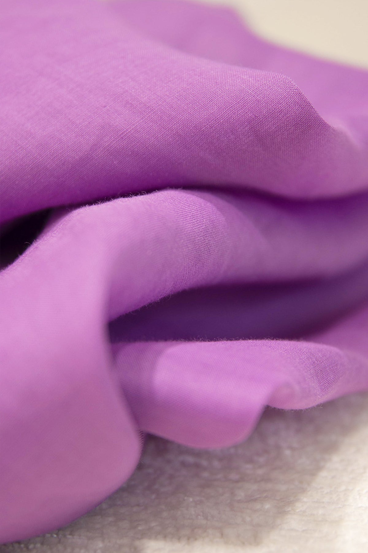 100% Ramie V-Neck Kimono Sleeve Midi Dress in Purple