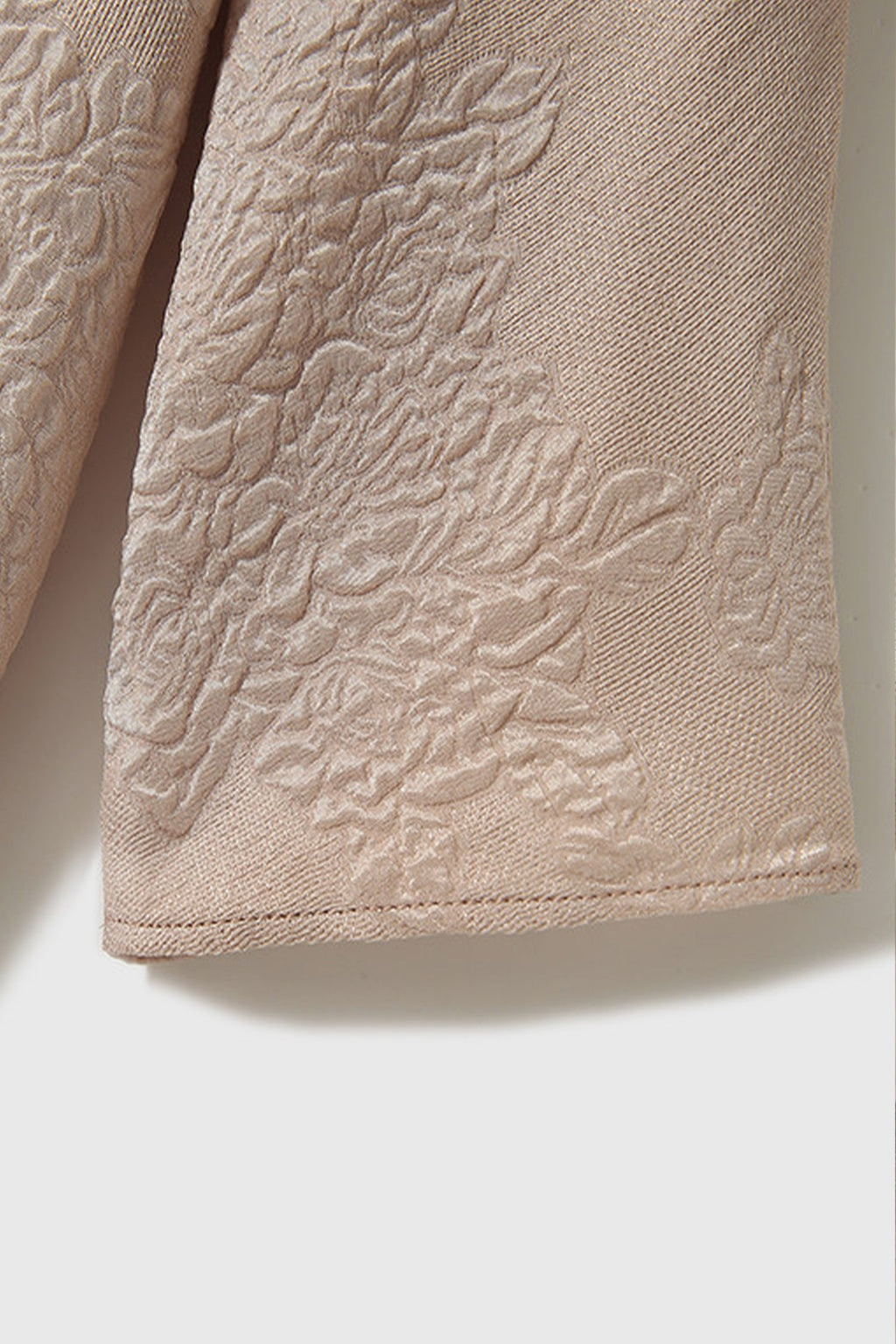 100% Silk Loose Jacquard Blouse for Office