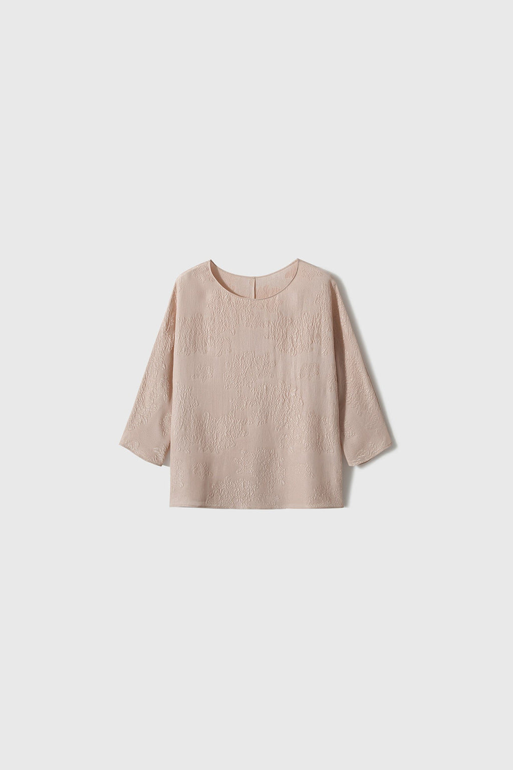 100% Silk Loose Jacquard Blouse for Office