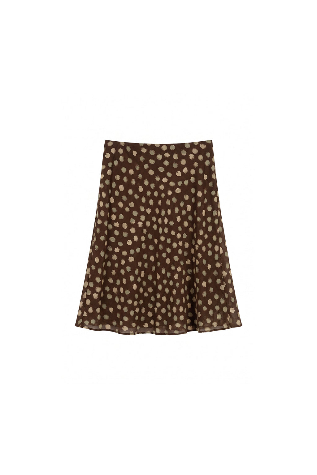 100% Silk Floral Printed A-Line Knee Length Skirt