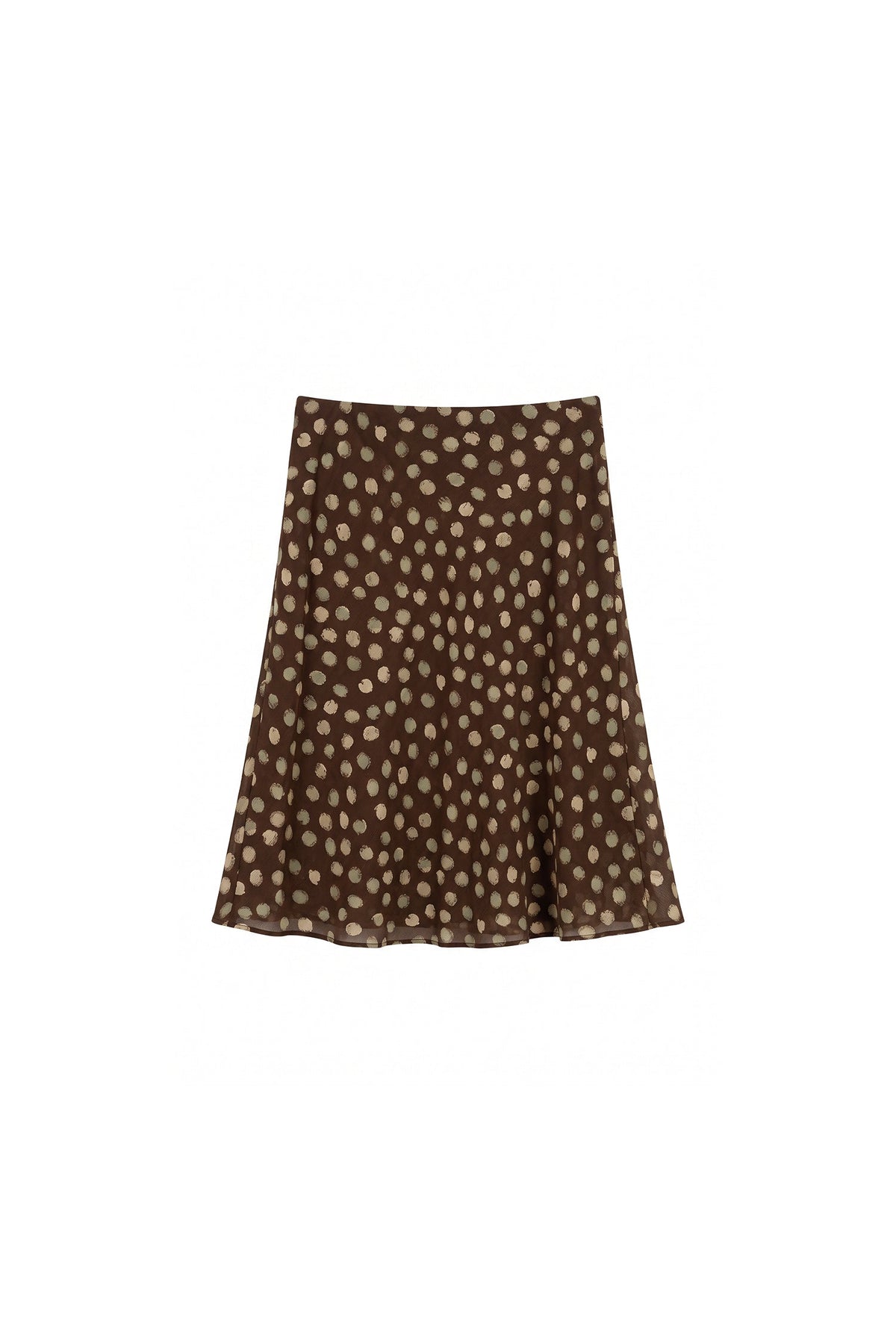100% Silk Floral Printed A-Line Knee Length Skirt