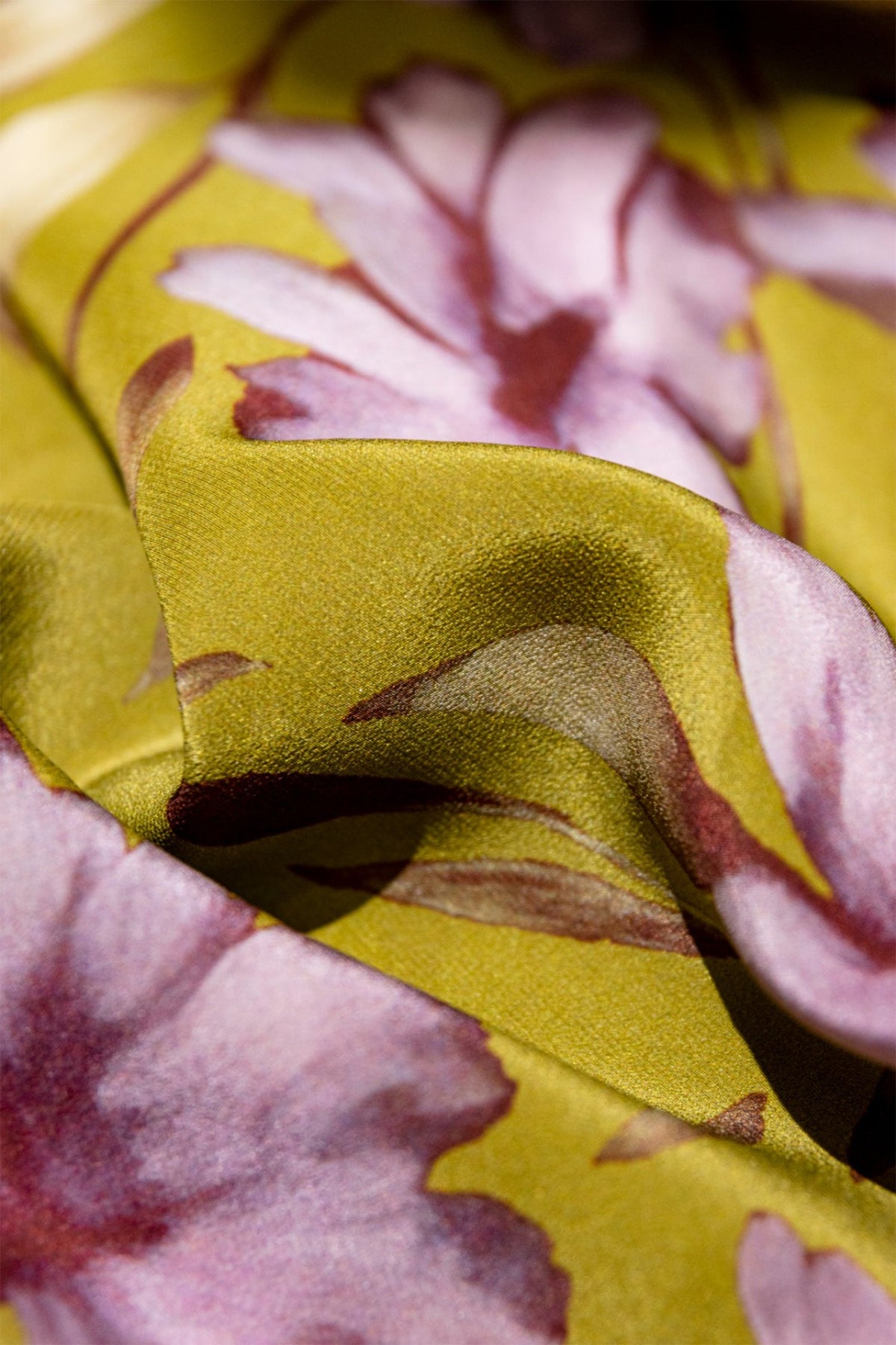 100% Silk Printed A-Line Flowy Midi Skirt