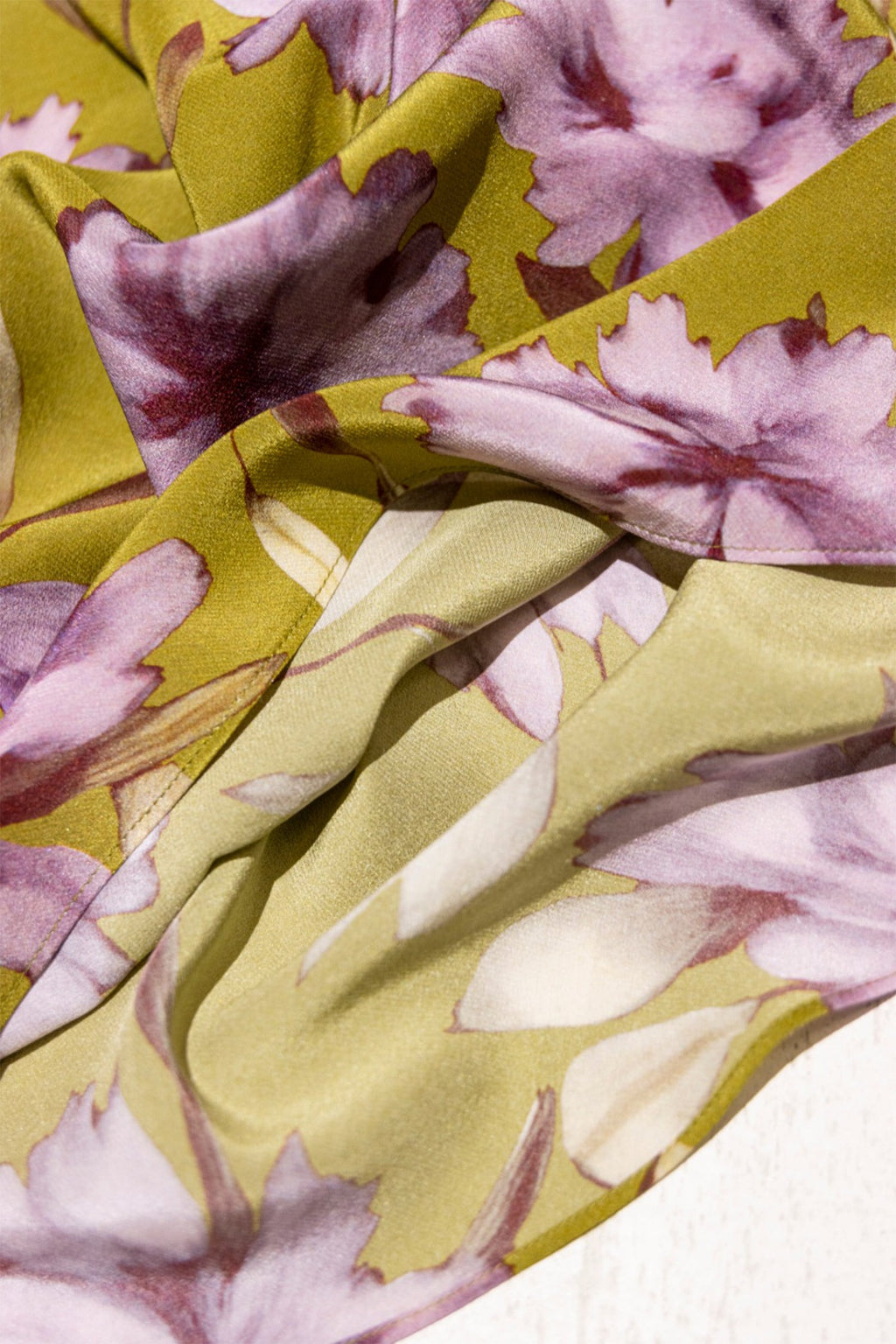100% Silk Printed A-Line Flowy Midi Skirt