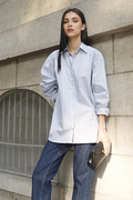 100% Silk Striped Button-Down Shirt