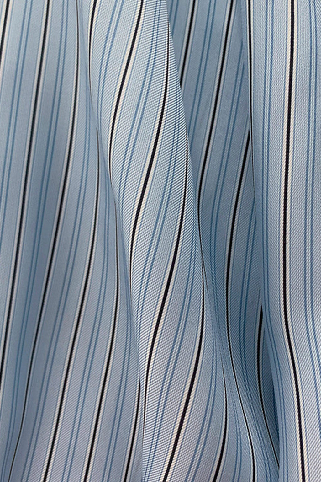 100% Silk Striped Button-Down Shirt
