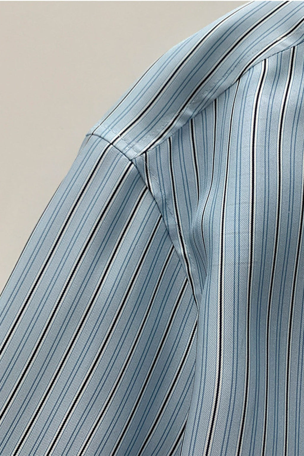 100% Silk Striped Button-Down Shirt