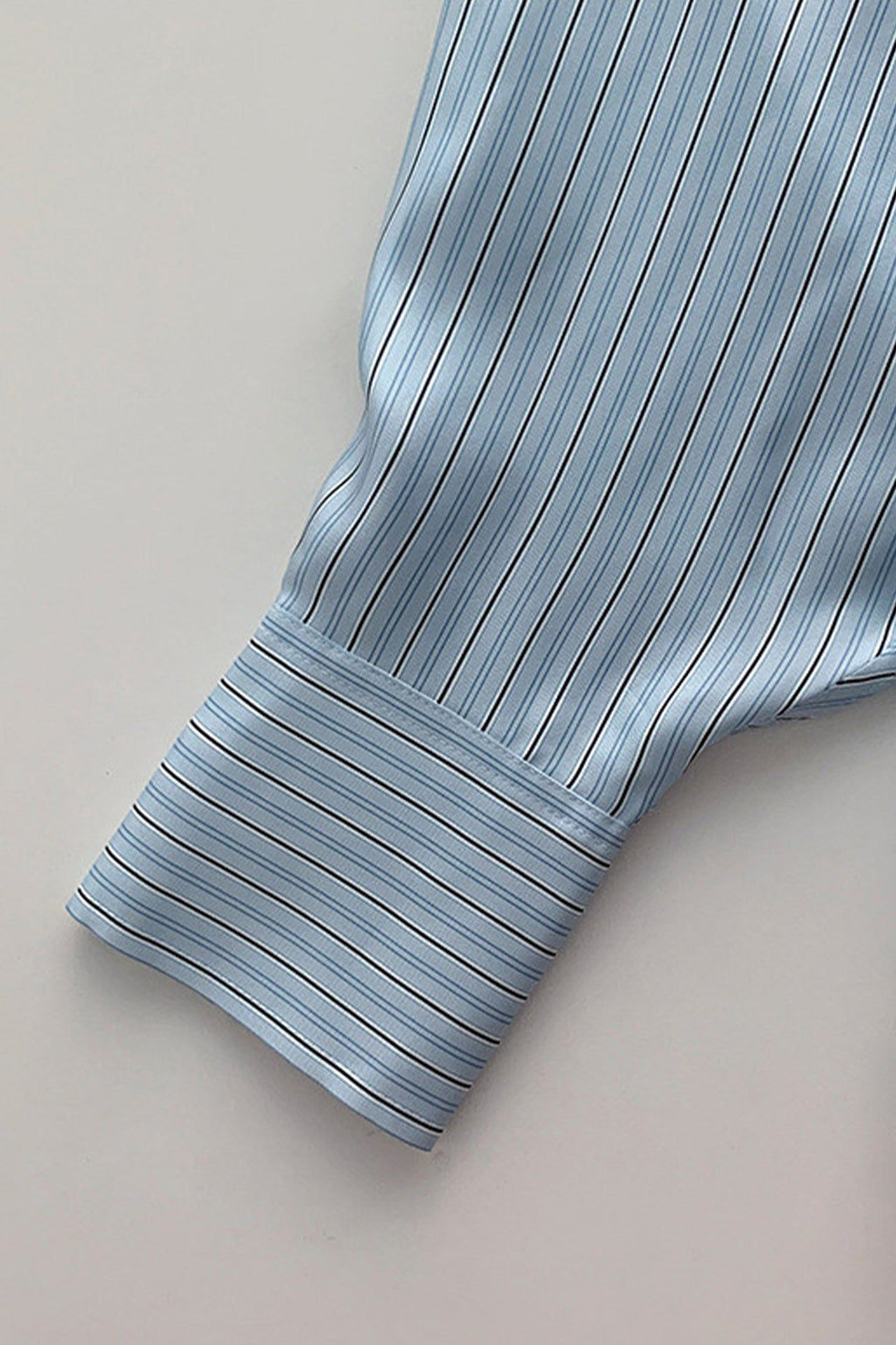 100% Silk Striped Button-Down Shirt