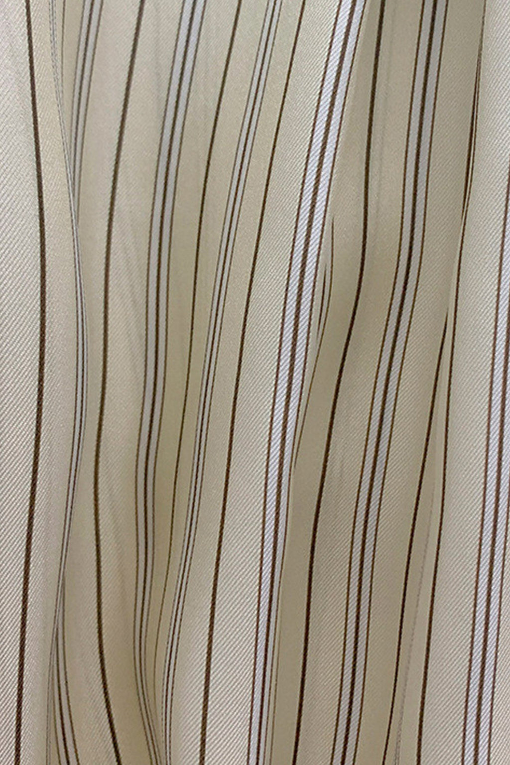 100% Silk Striped Button-Down Shirt