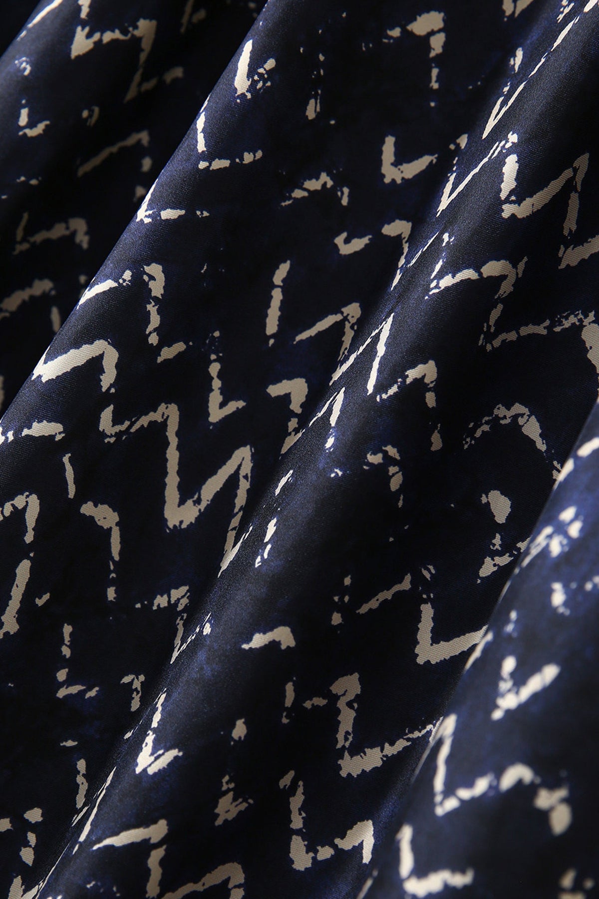 100% Silk Twill Printed Trapeze Midi Dress