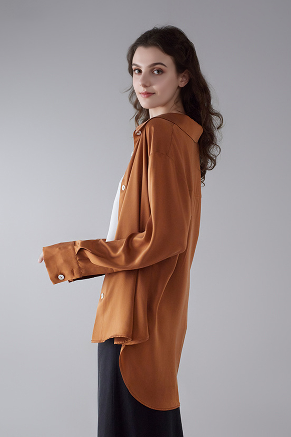 19 Momme Sandwashed Silk Button-Down Shirt