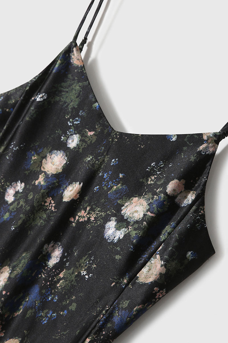 19 Momme Silk-Blend Slip Dress in Floral Print
