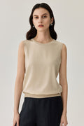 19 Momme Silk Sleeveless Round Neck Tank Top