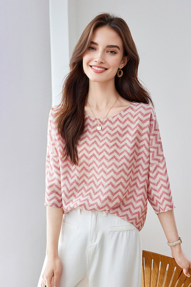 22 MM Silk Oversized Boho Printed Blouse