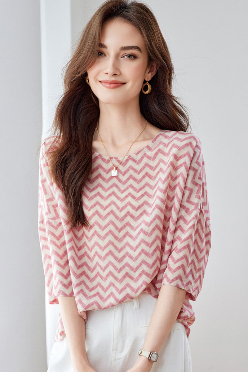 22 MM Silk Oversized Boho Printed Blouse