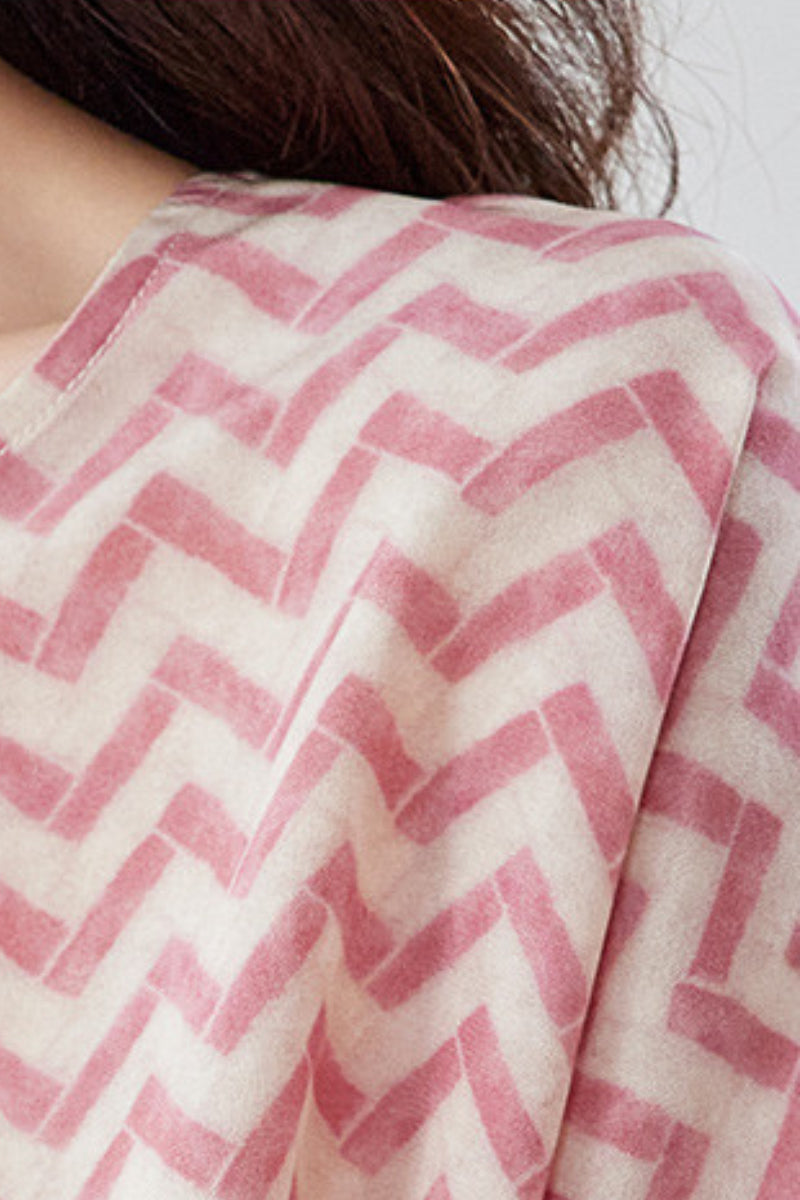22 MM Silk Oversized Boho Printed Blouse