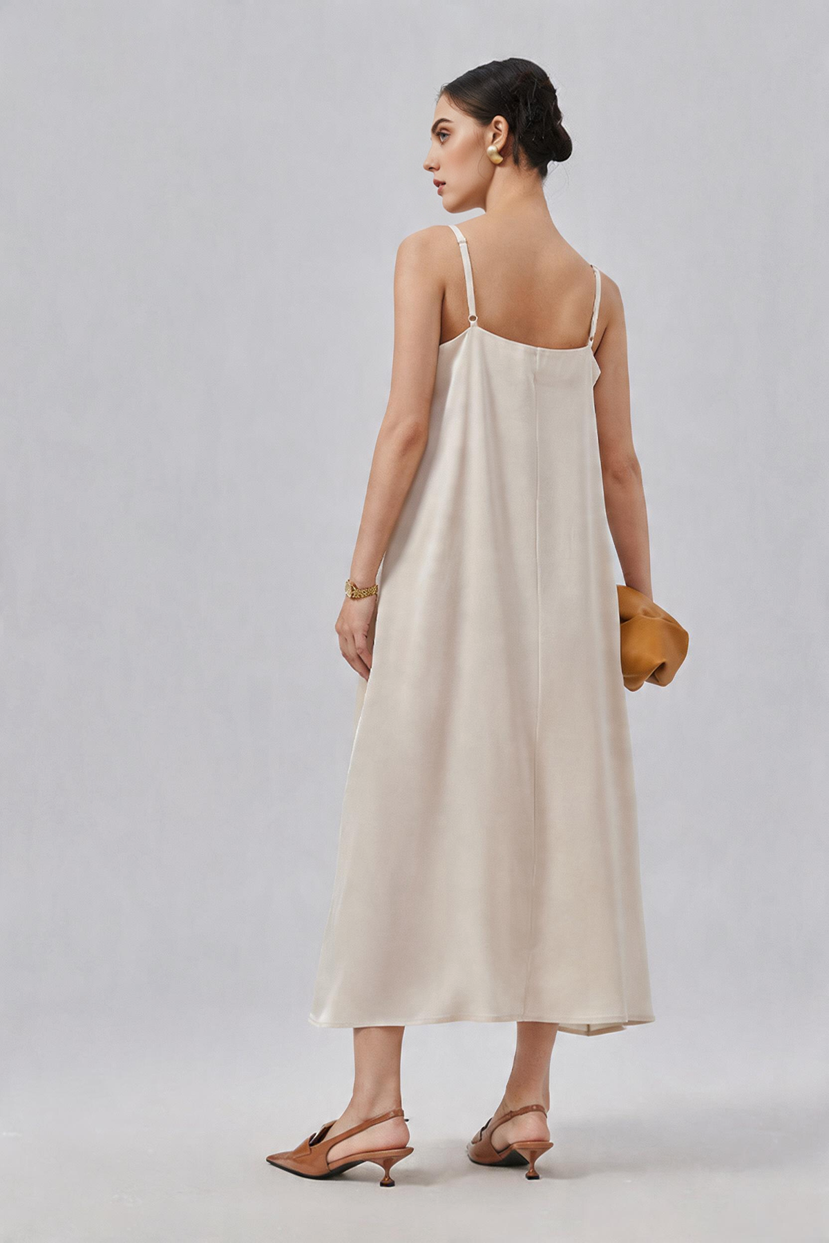 22 Momme Stretch Silk Double Crepe Slip Dress