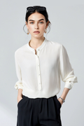 23 Momme 100% Silk Long Sleeve Blouse