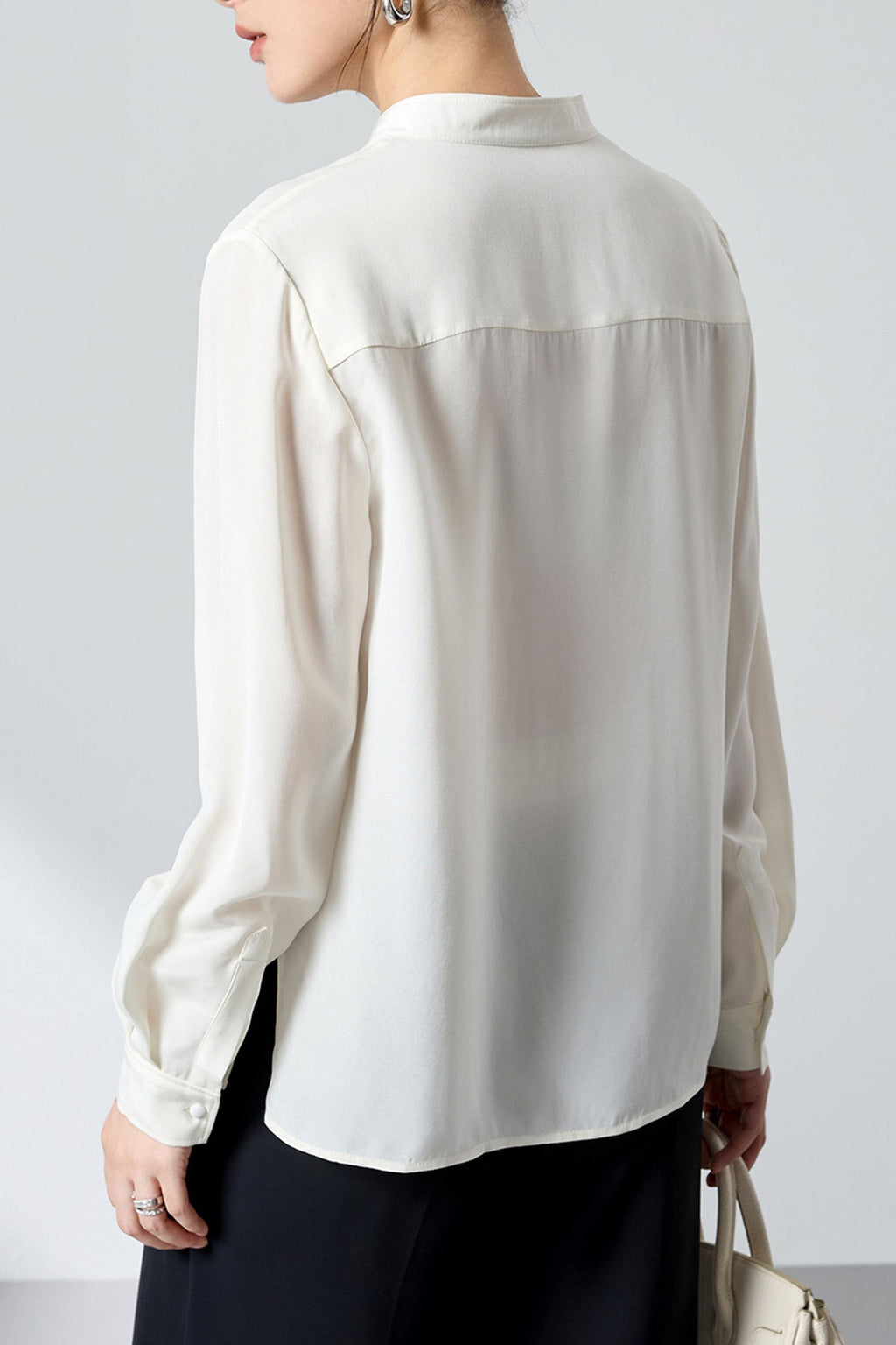 23 Momme 100% Silk Long Sleeve Blouse