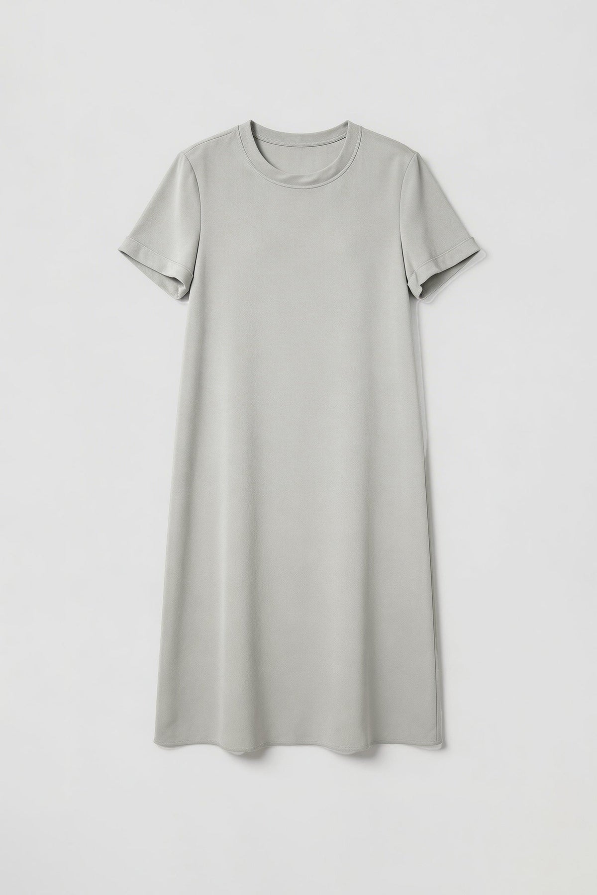 30 Momme Silk Crepe Short Sleeve Midi Dress